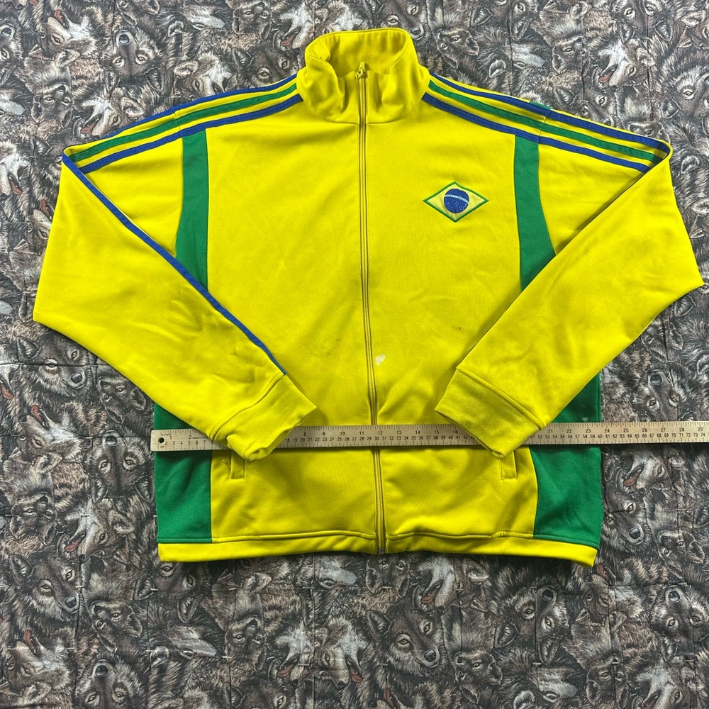 2006 adidas Brazil Yellow and Green Track Jacket